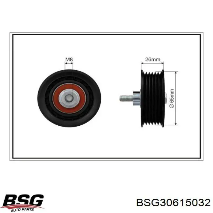 BSG30615032 BSG ролик приводного ременя, паразитний