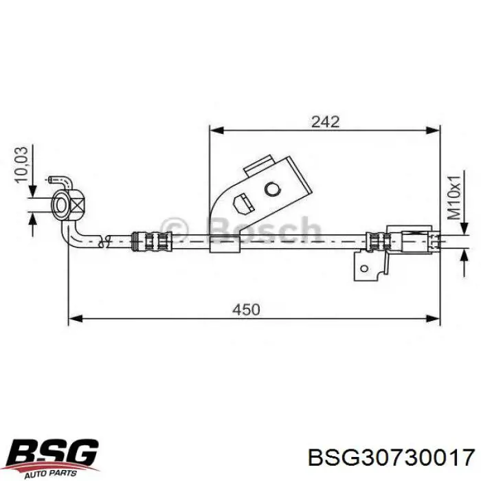 Шланг гальмівний передній, лівий K&K FT3516 ціна, від 7.33 USD