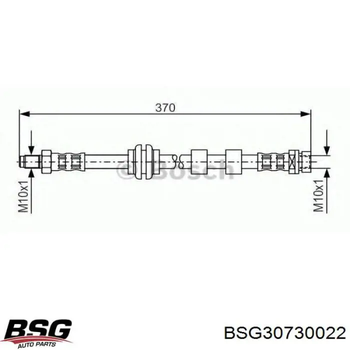 Купити BSG30730022 BSG Гальмівні шланги передні