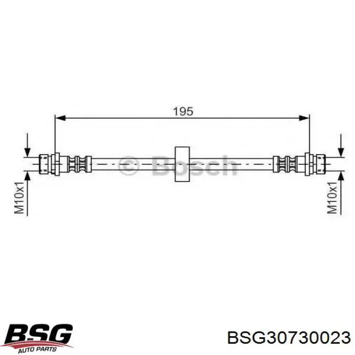 Шланг гальмівний задній BSG30730023 BSG