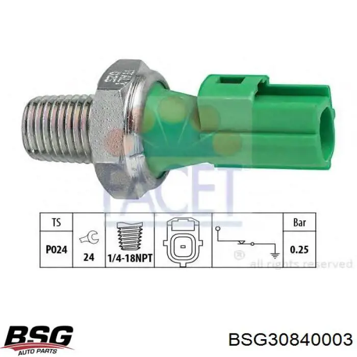 BSG30840003 BSG датчик тиску масла