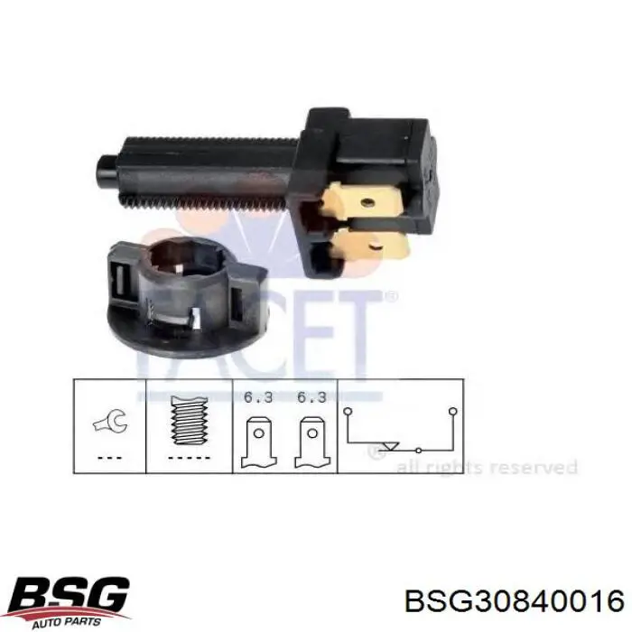 BSG30840016 BSG датчик включення стопсигналу