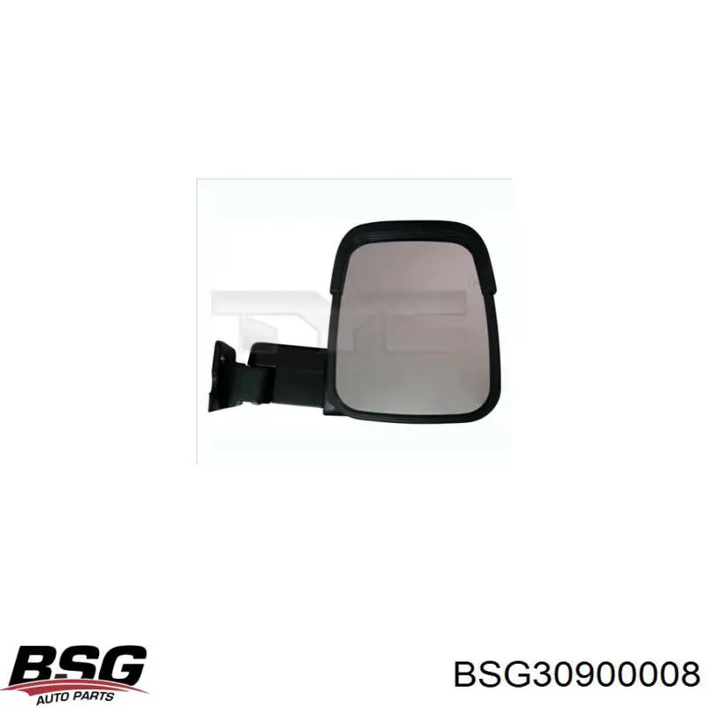 BSG30900008 BSG дзеркальний елемент дзеркала заднього виду, лівого