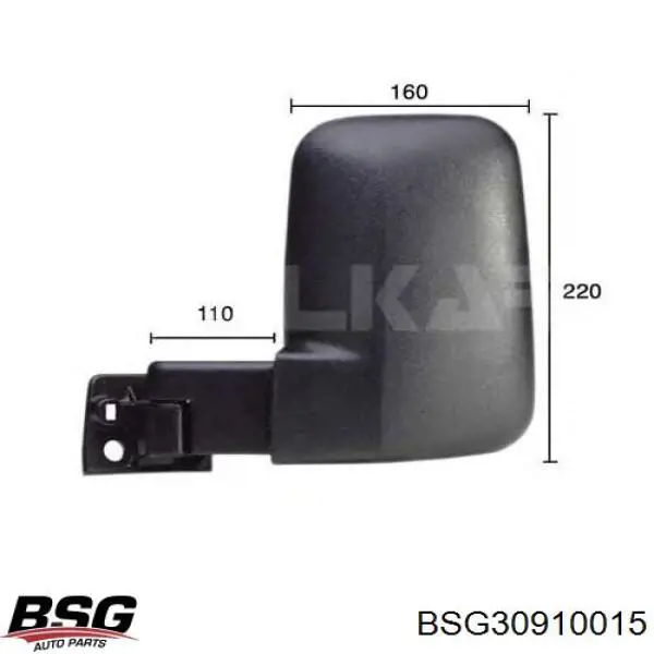 Дзеркальний елемент правого дзеркала заднього виду BSG 30910015 ціна, від 5.03 USD