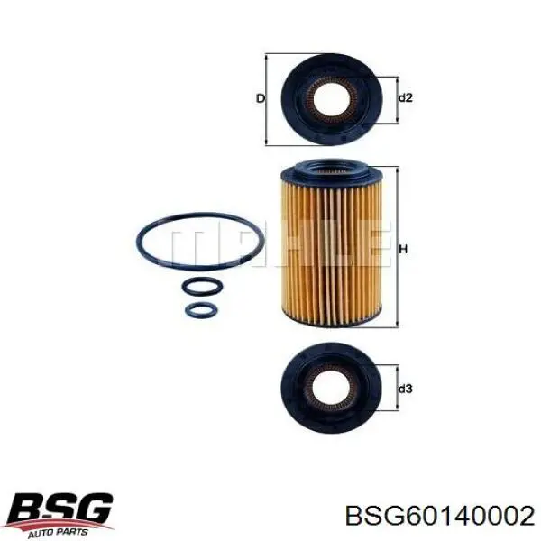 BSG60140002 BSG фільтр масляний
