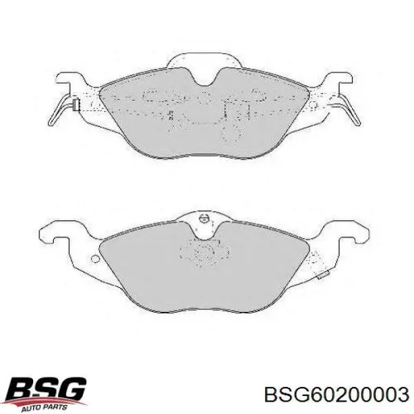 Задні дискові колодки BSG BSG60200003