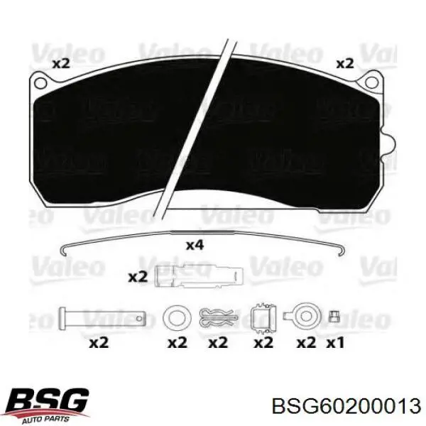 Передні тормозні колодки BSG60200013 BSG