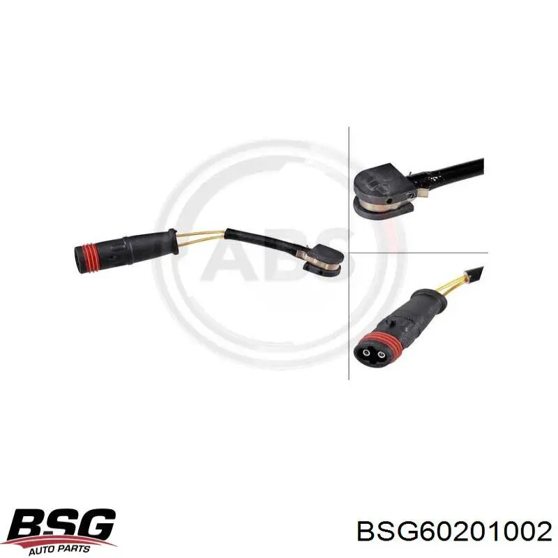 Датчик зносу гальмівних колодок, передній BSG BSG60201002 ціна, від 1.71 USD