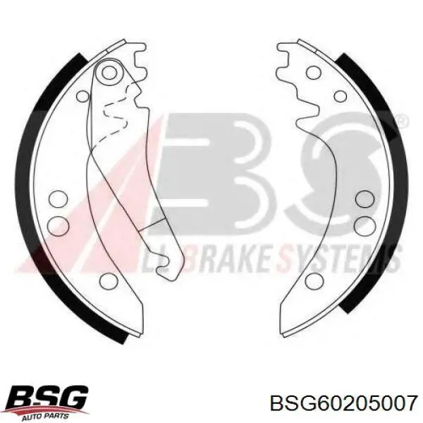 Колодки гальмові задні, барабанні BSG BSG60205007 ціна, від 11.49 USD