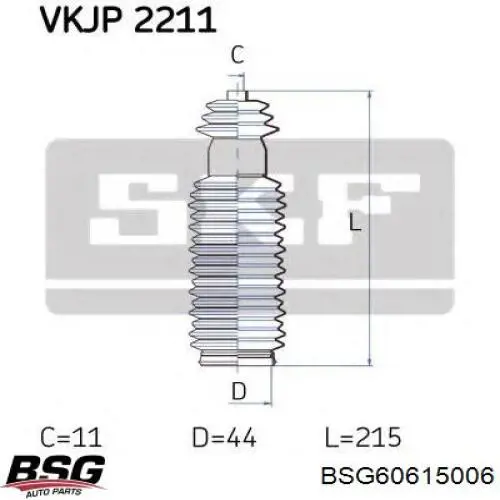 Купити BSG60615006 BSG Кронштейн натягувача приводного ременя