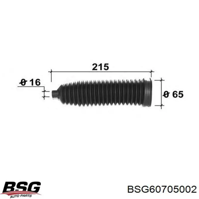 BSG60705002 BSG пильник рульового механізму/рейки