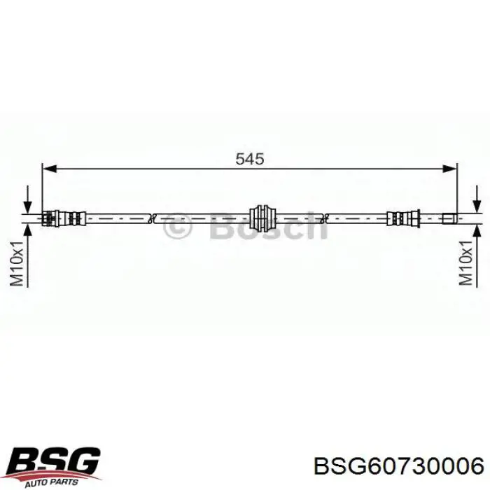 BSG60730006 BSG шланг гальмівний передній