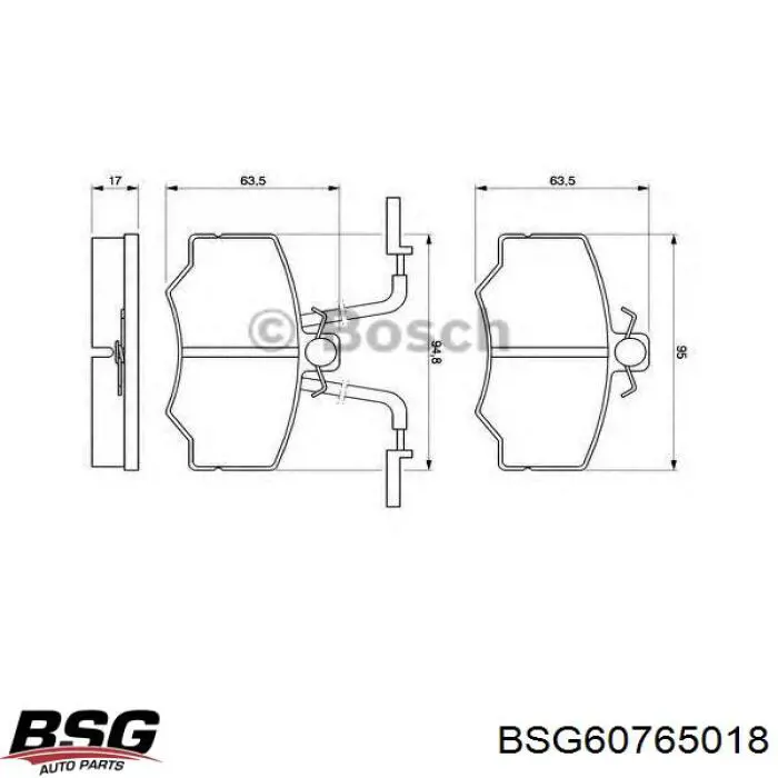BSG60765018 BSG трос ручного гальма задній, лівий