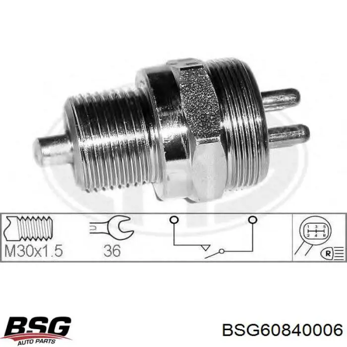 BSG60840006 BSG датчик включення ліхтарів заднього ходу