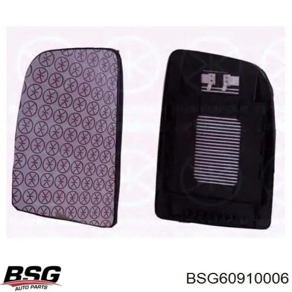 Дзеркальний елемент правого дзеркала заднього виду BSG BSG60910006 ціна, від 12.82 USD