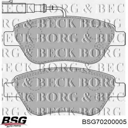 Тормозні колодки BSG BSG70200005