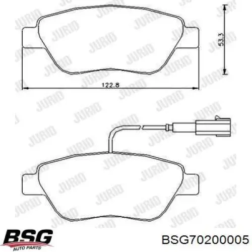 BSG70200005 BSG Передні гальмівні колодки