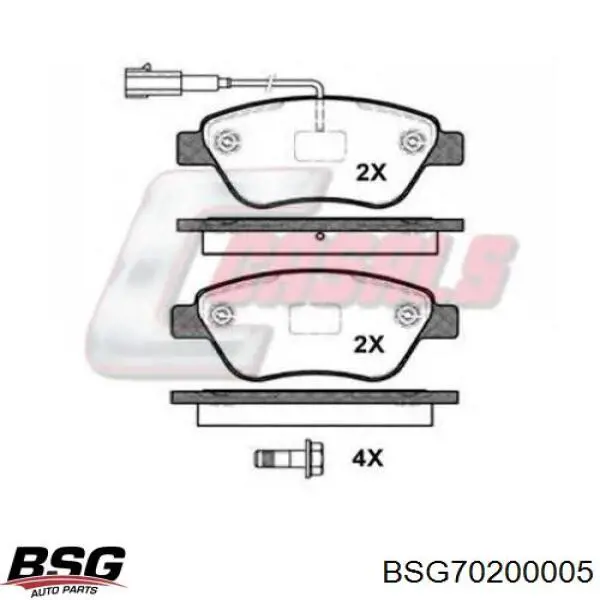 Гальмівні колодки BSG BSG70200005 ціна, від 14.89 USD
