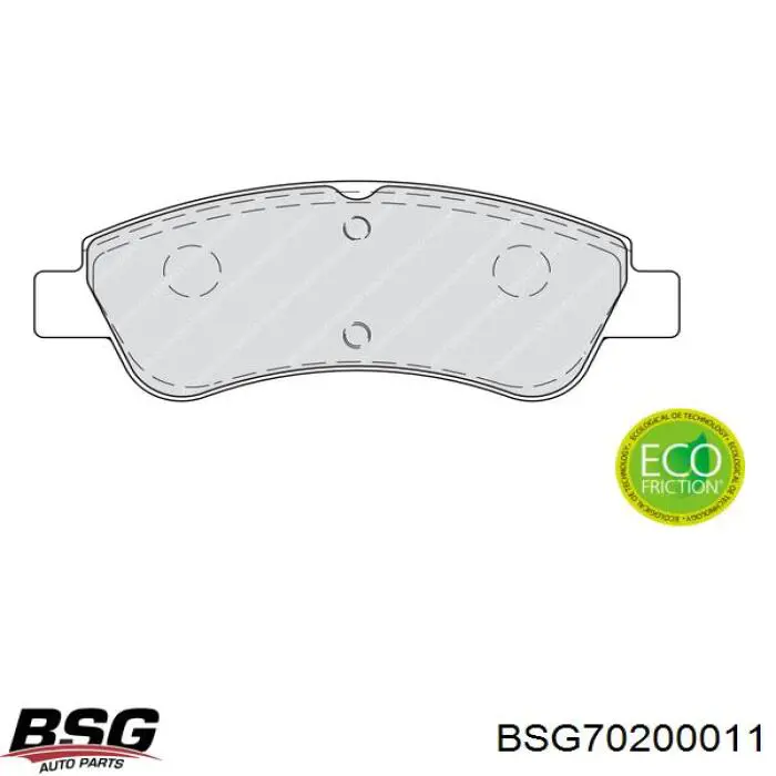 Купити BSG70200011 BSG Колодки гальмівні передні, дискові