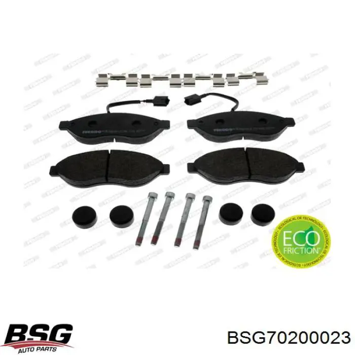 Купити BSG70200023 BSG Колодки гальмівні передні, дискові