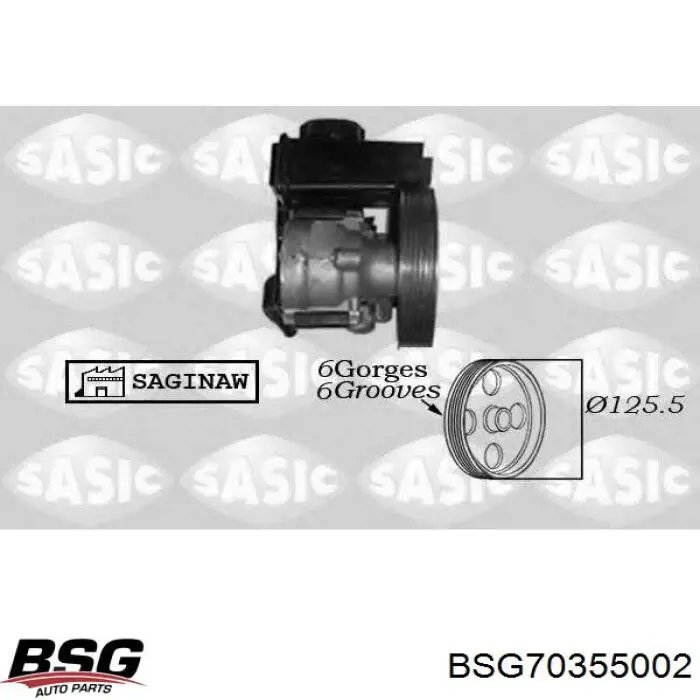 BSG70355002 BSG насос гідропідсилювача керма (гпк)