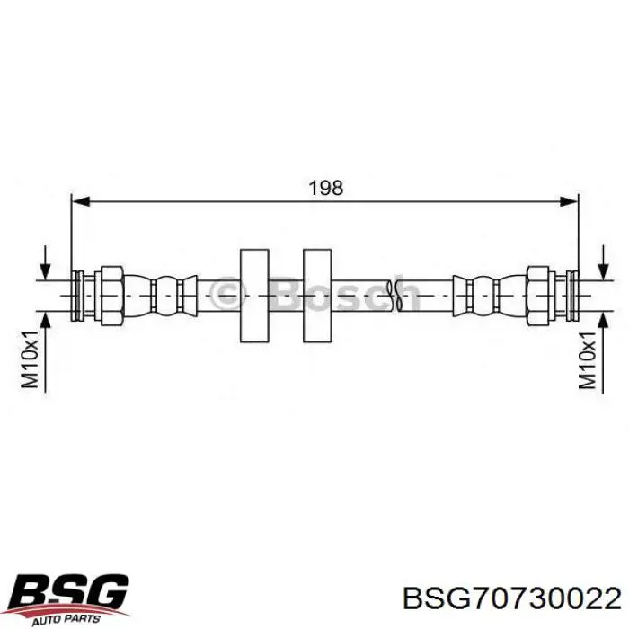 Шланг гальмівний задній BSG BSG70730022 ціна, від 6.36 USD