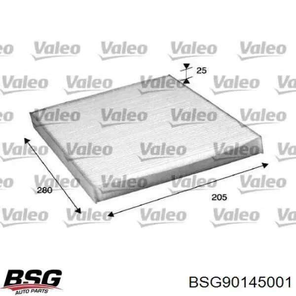 Купити BSG90145001 BSG Фільтр салону вугільний