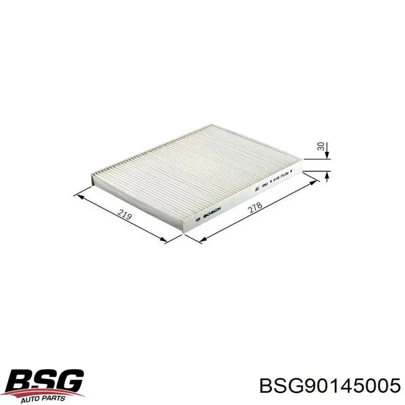 Фільтр повітряний обігрівача BSG BSG90145005 ціна, від 3.64 USD