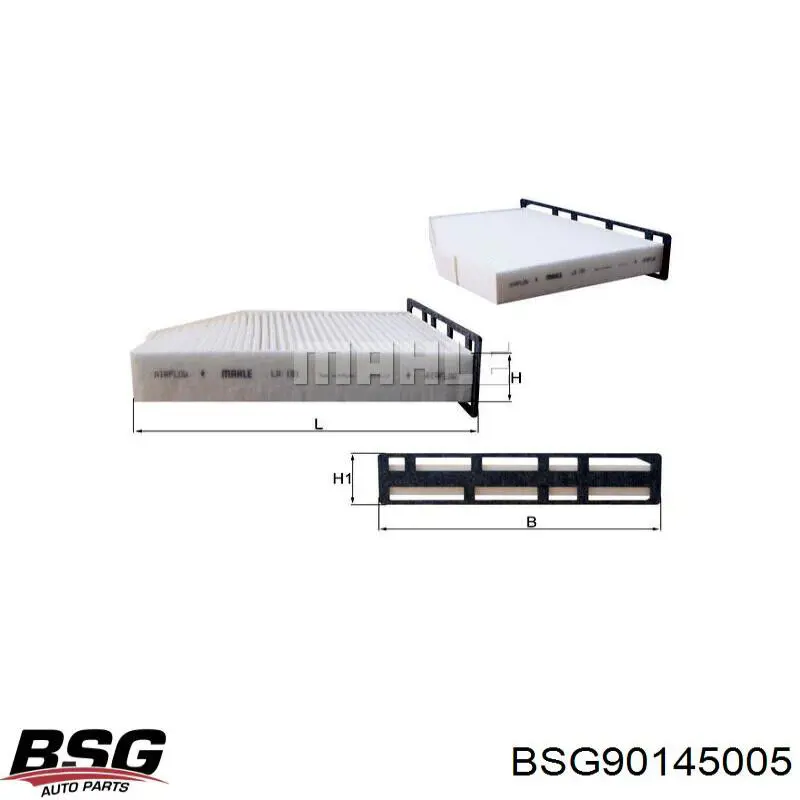 Фільтр повітряний обігрівача BSG BSG90145005 ціна, від 3.64 USD