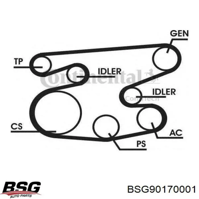 Демпферний шків колінвала BSG BSG90170001