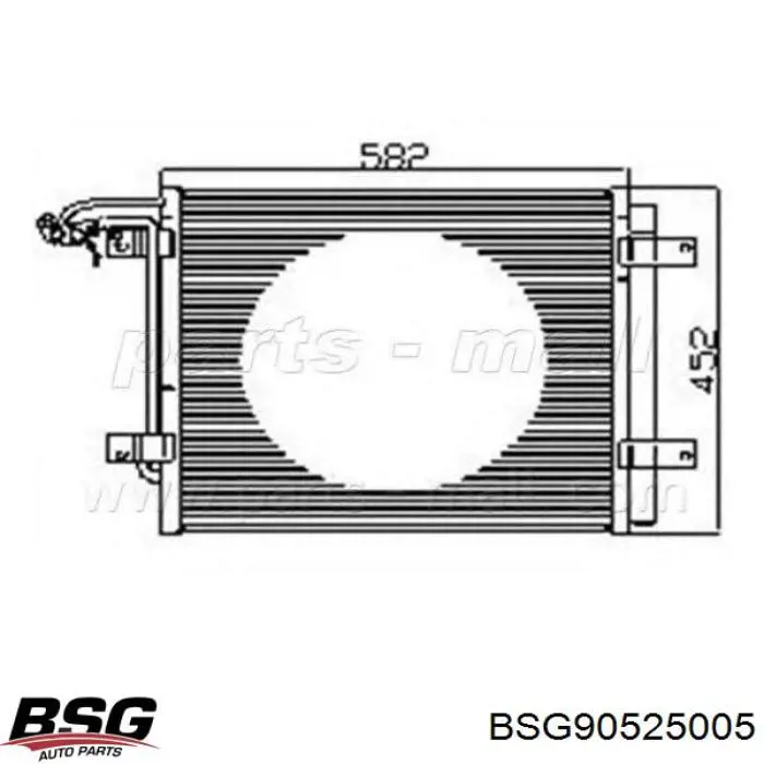 Купити BSG90525005 BSG Радіатор системи охолодження кондиціонера