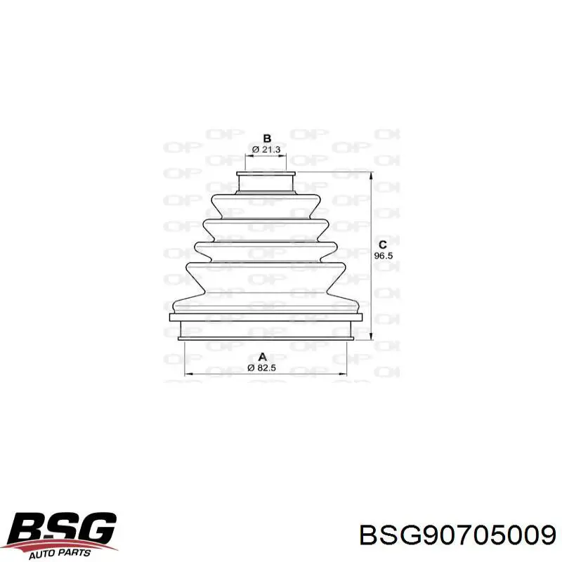 Пильник гранати внутрішній, передній півосі BSG BSG90705009 ціна, від 7.32 USD