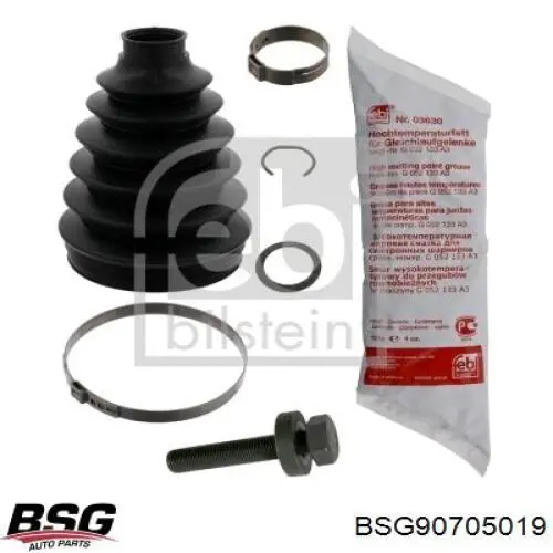 Пильник шарніра кутових швидкостей зовнішній передній BSG BSG90705019 ціна, від 11.06 USD