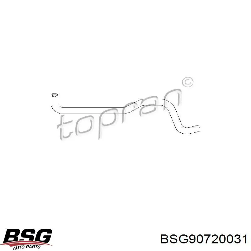 BSG90720031 BSG Шланг/патрубок радіатора охолодження, нижній