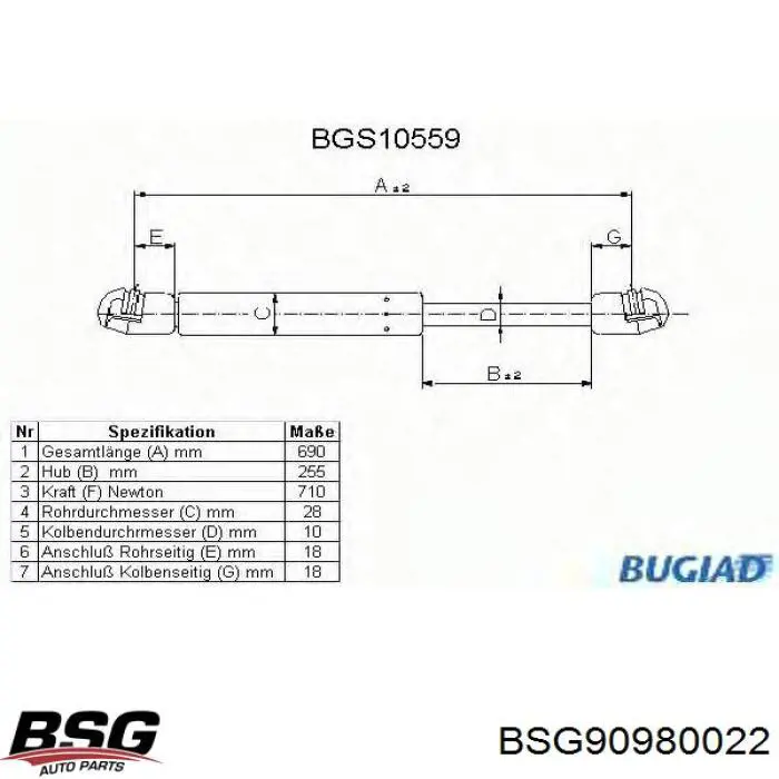 Амортизатор двері задньої Magneti Marelli GS0117 ціна, від 10.59 USD