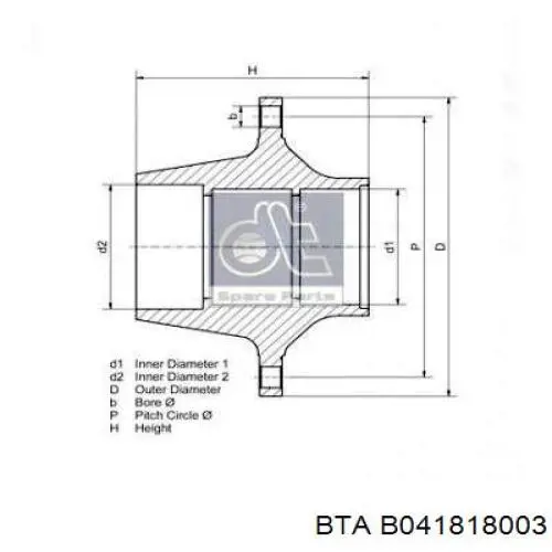 Задня маточина B041818003 BTA