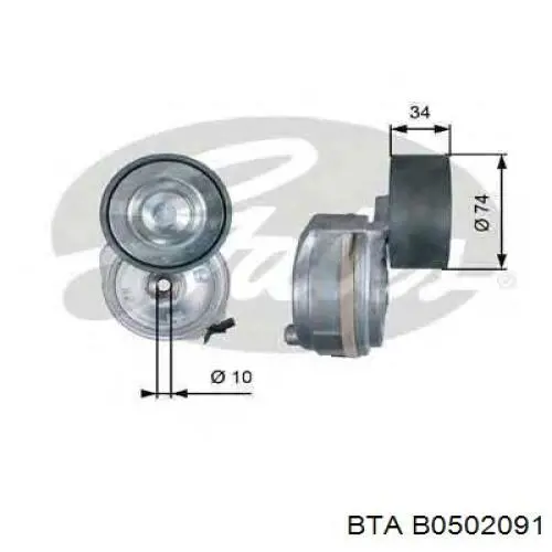 Ролик натягувача приводного ременя MAN TGA 
