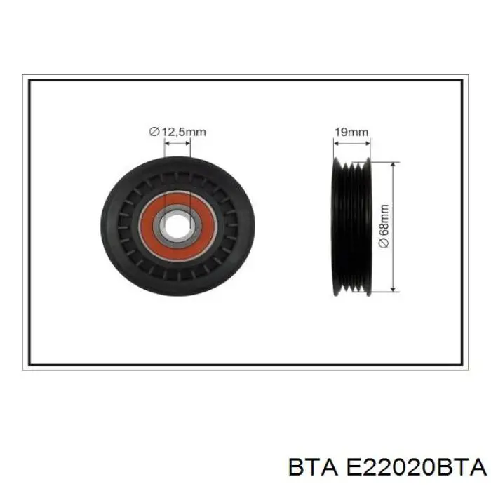 E22020BTA BTA ролик натягувача приводного ременя