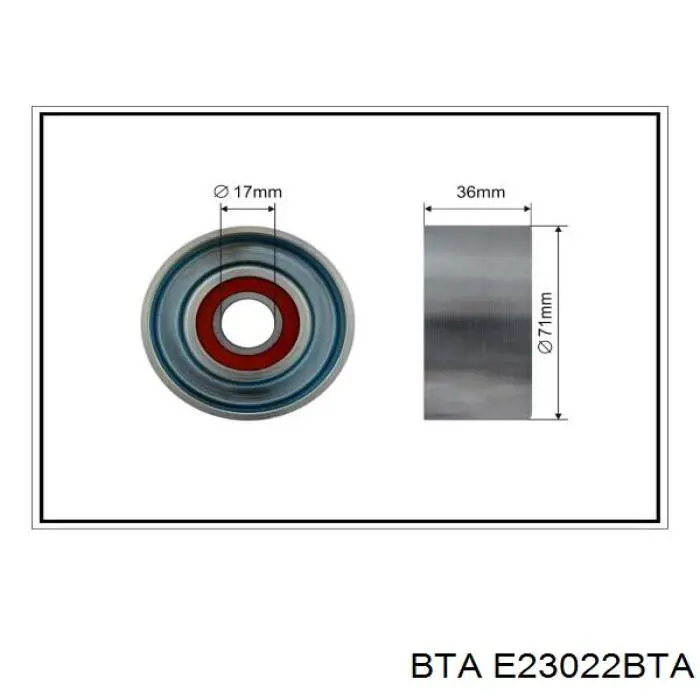 Натяжний ролик E23022BTA BTA