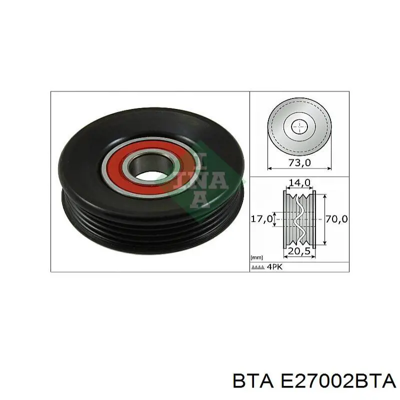 Натягувач приводного ременя BTA E27002BTA ціна, від 14.21 USD