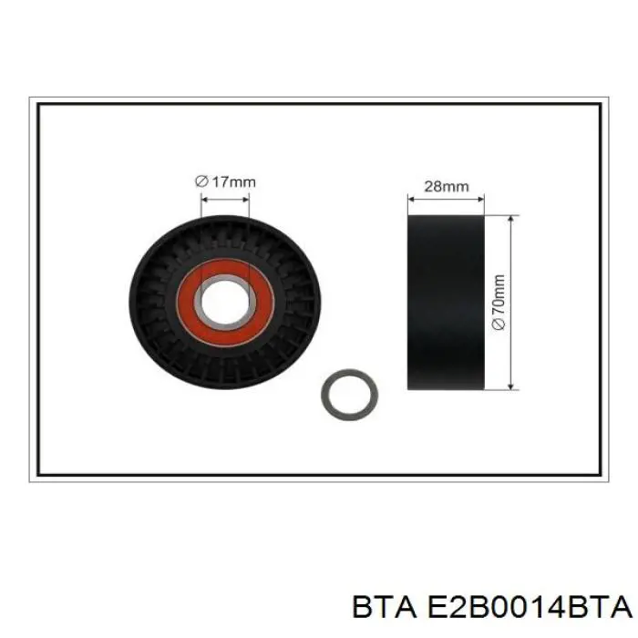 E2B0014BTA BTA ролик натягувача приводного ременя