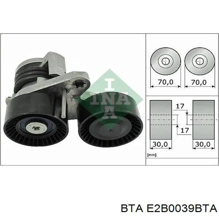 E2B0039BTA BTA ролик натягувача приводного ременя