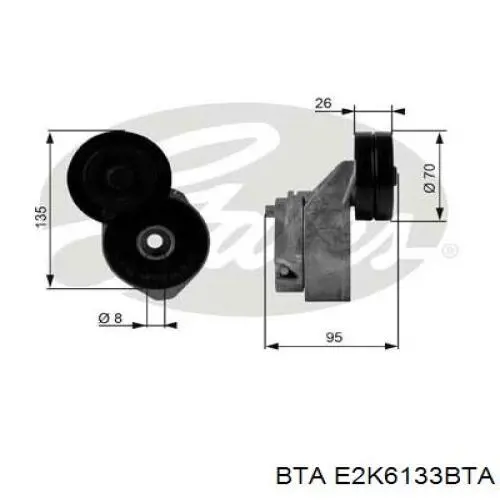 Натяжний ролик E2K6133BTA BTA
