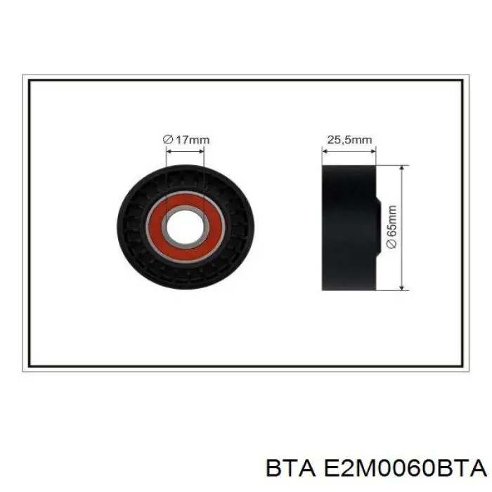 E2M0060BTA BTA ролик натягувача приводного ременя