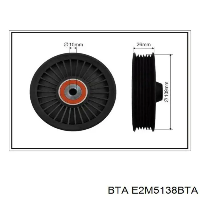 Купити E2M5138BTA BTA Ролик приводного ременя, паразитний
