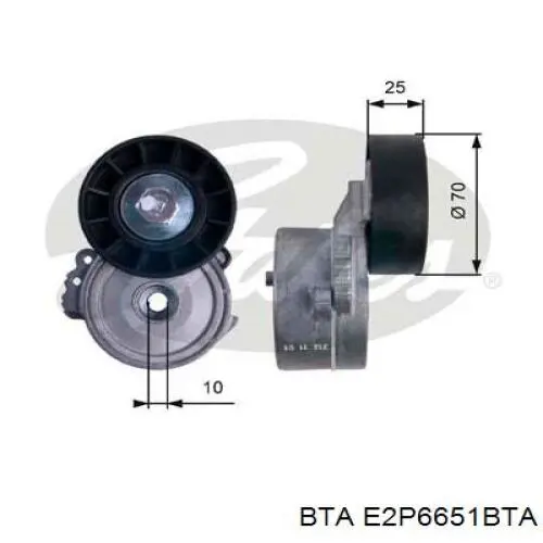 Натяжний ролик E2P6651BTA BTA