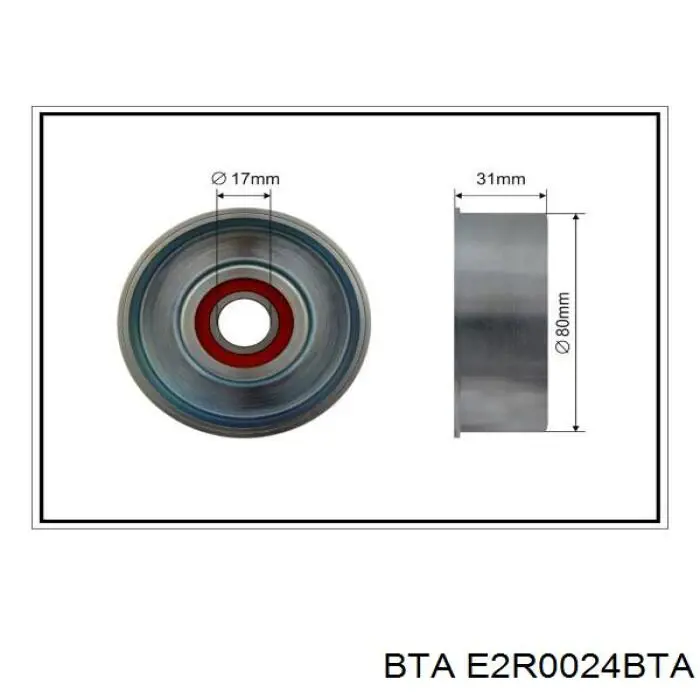 E2R0024BTA BTA ролик натягувача приводного ременя