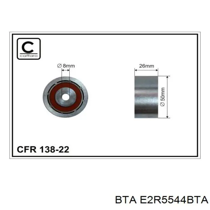 Купити E2R5544BTA BTA Ролик приводного ременя, паразитний