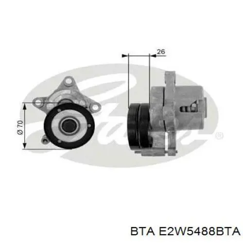 Натяжний ролик E2W5488BTA BTA