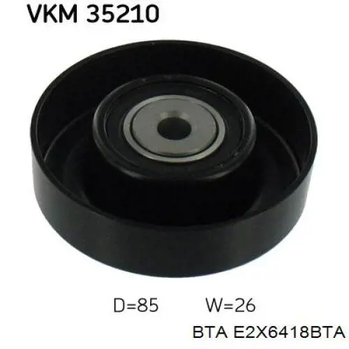 Ролик приводного ременя, паразитний BTA E2X6418BTA ціна, від 14.02 USD